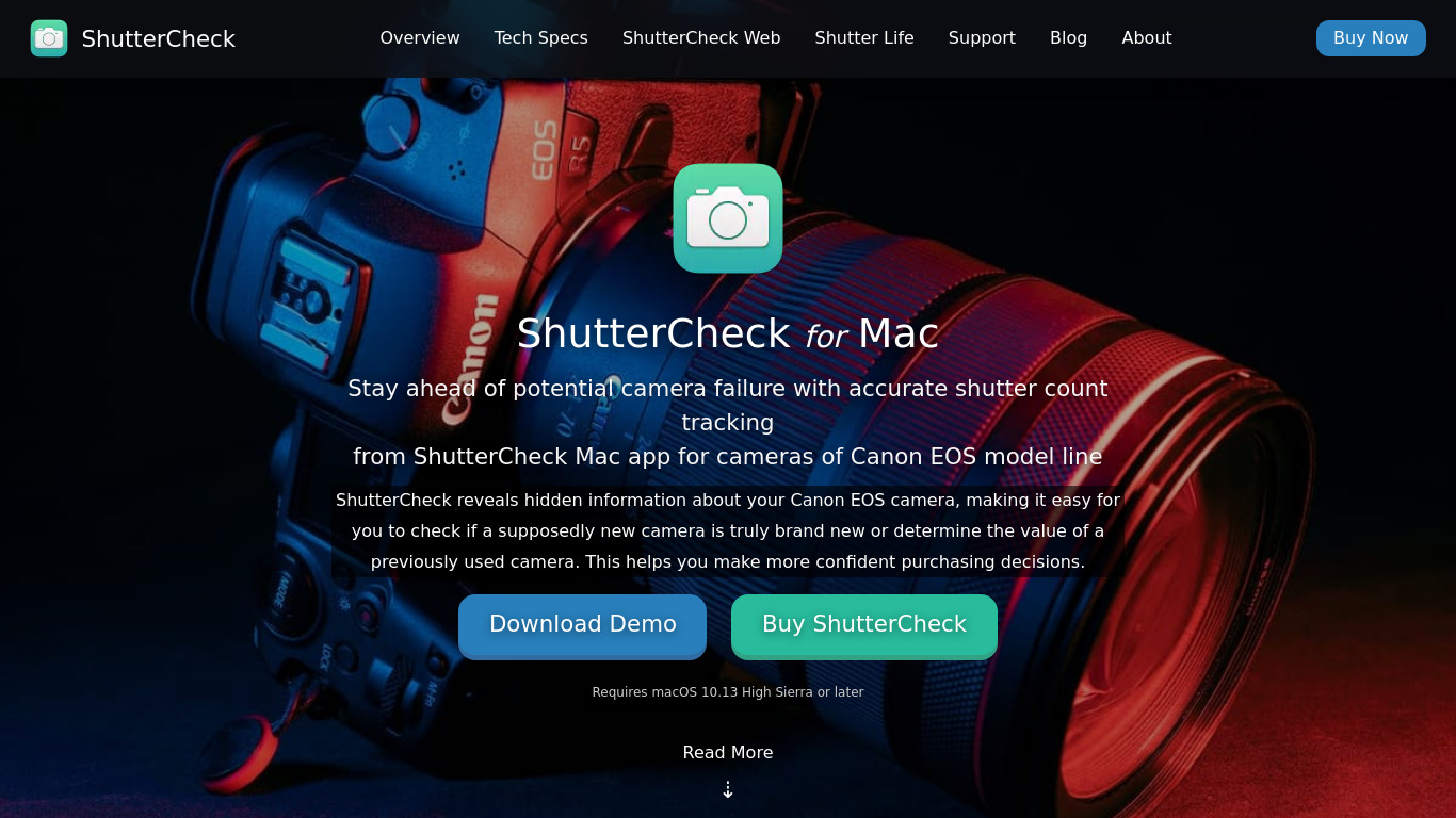 ShutterCheck Landing page