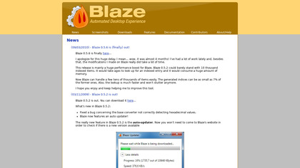Blaze screenshot