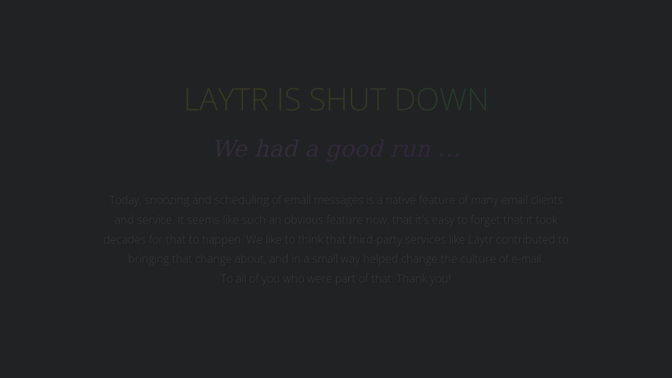 Laytr Landing page