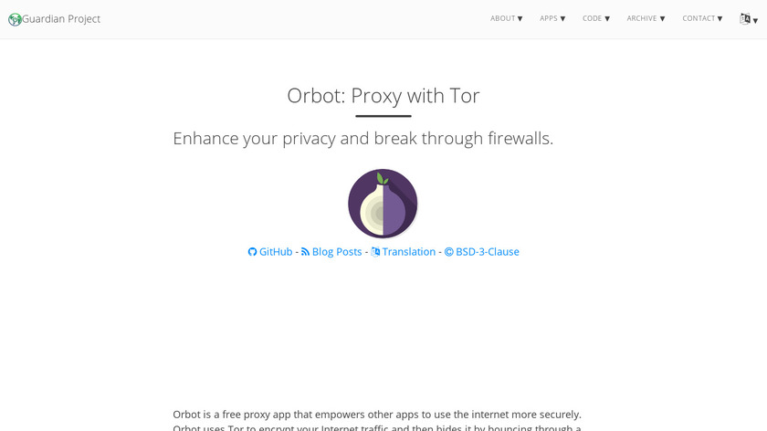 Orbot Landing Page