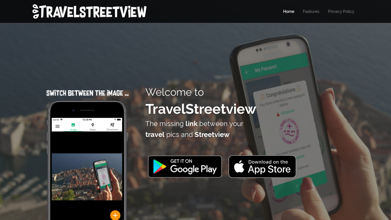 TravelStreetview Landing page