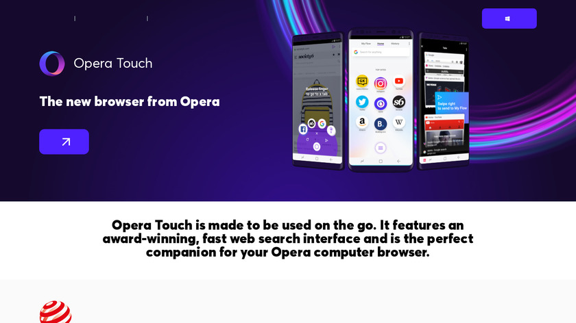 Opera Touch for iOS Landing Page