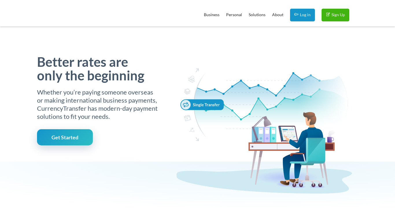 CurrencyTransfer Landing page