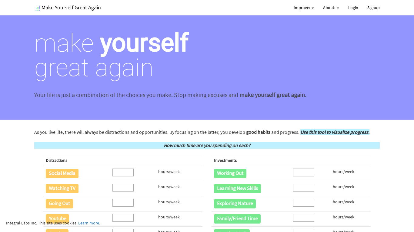 Make Yourself Great Again Landing page