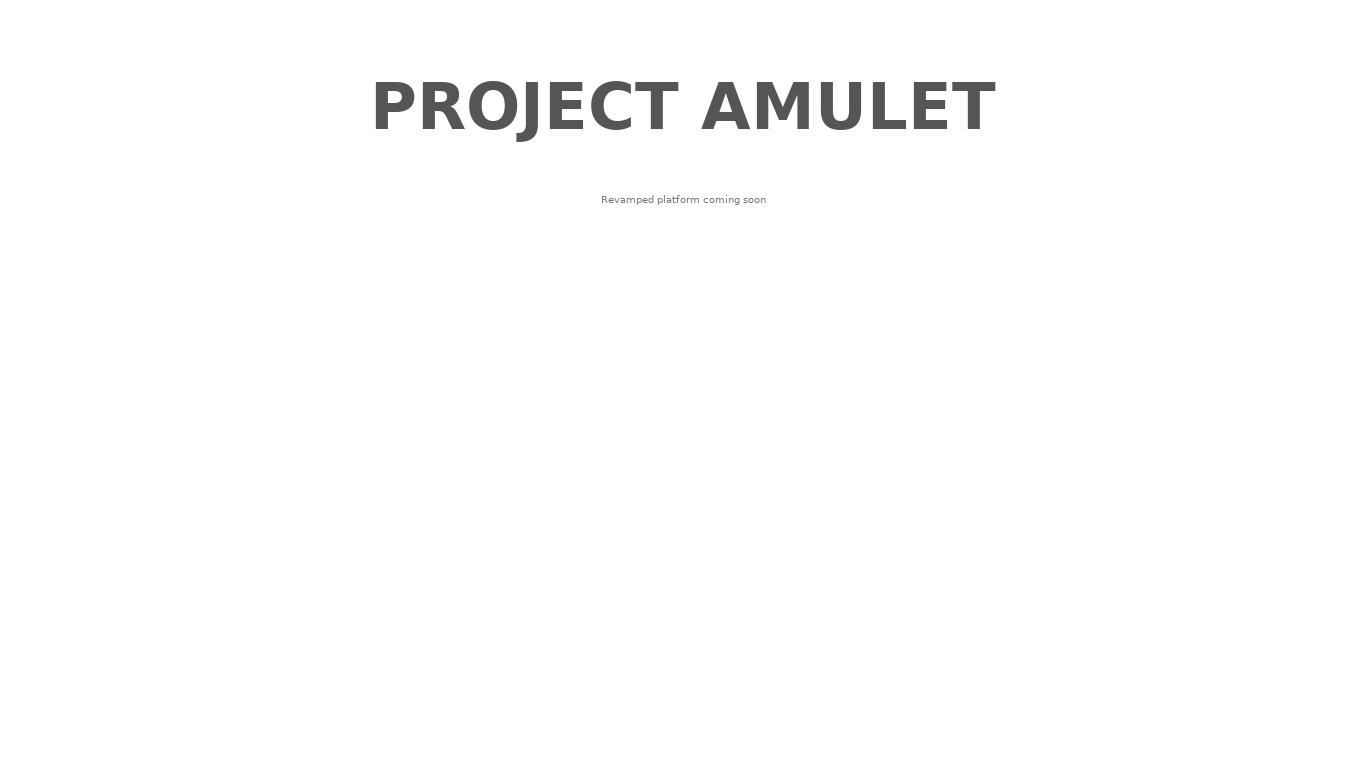 Project Amulet Landing page