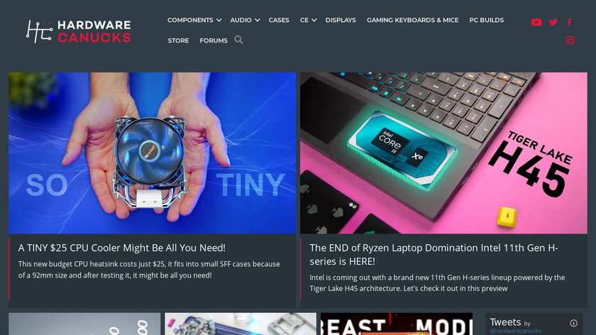 Hardware Canucks Landing Page