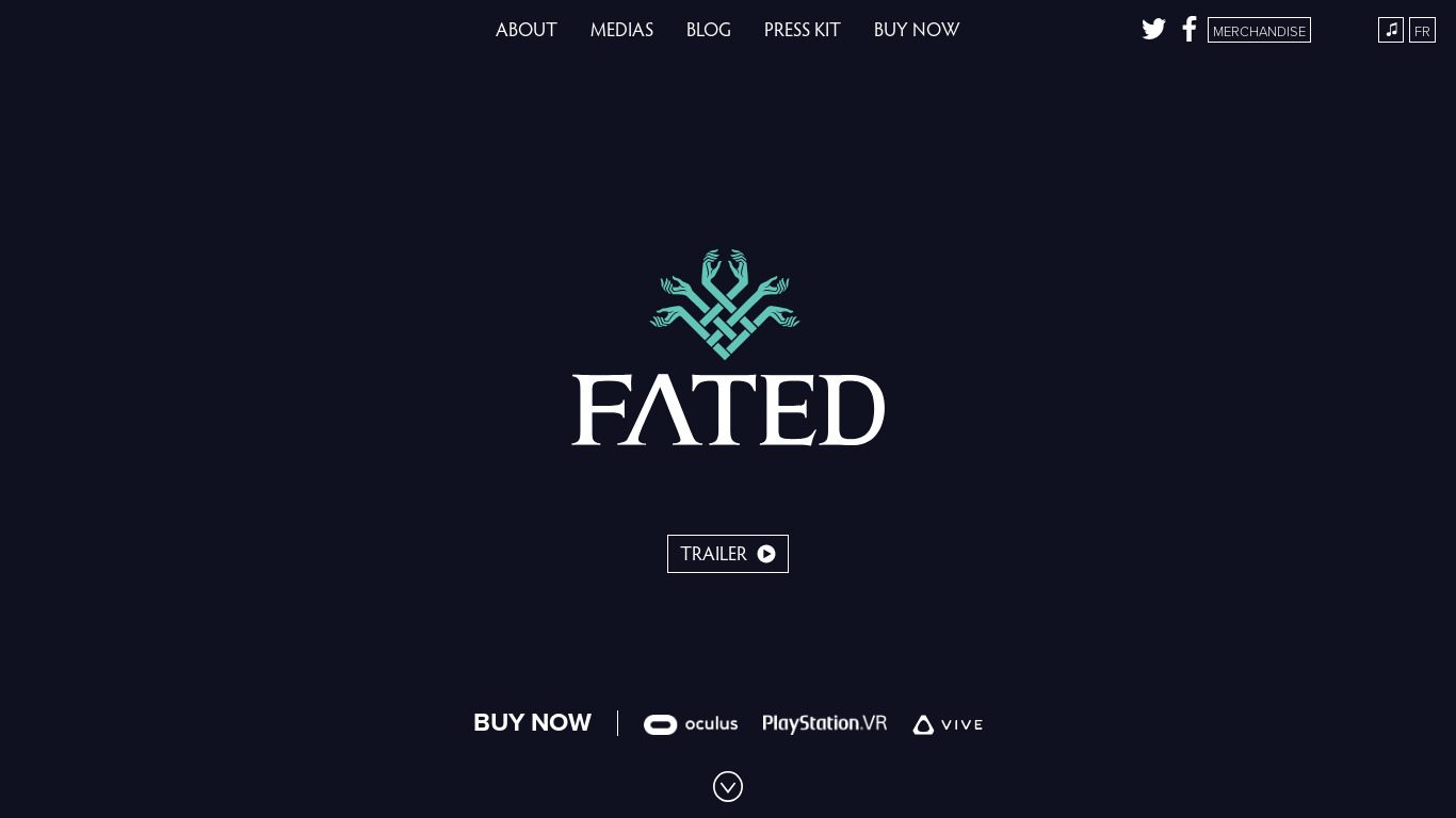 FATED: The Silent Oath Landing page