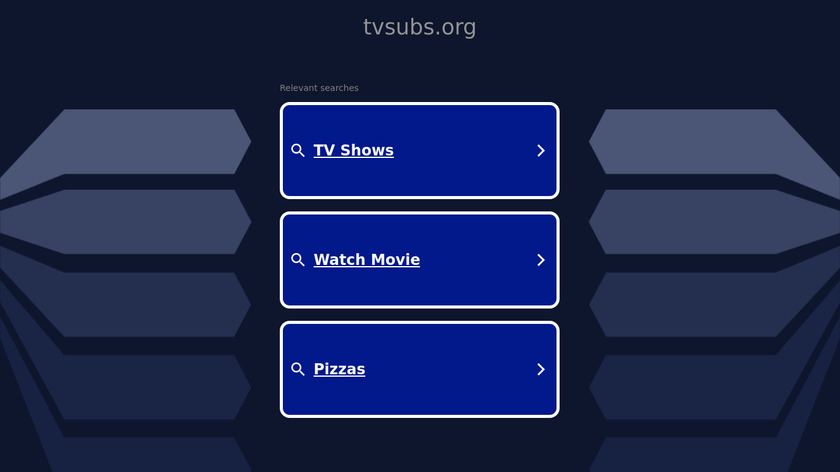TVsubs.org Landing Page