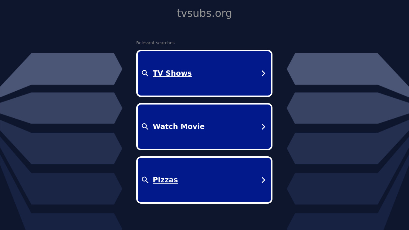 TVsubs.org Landing page