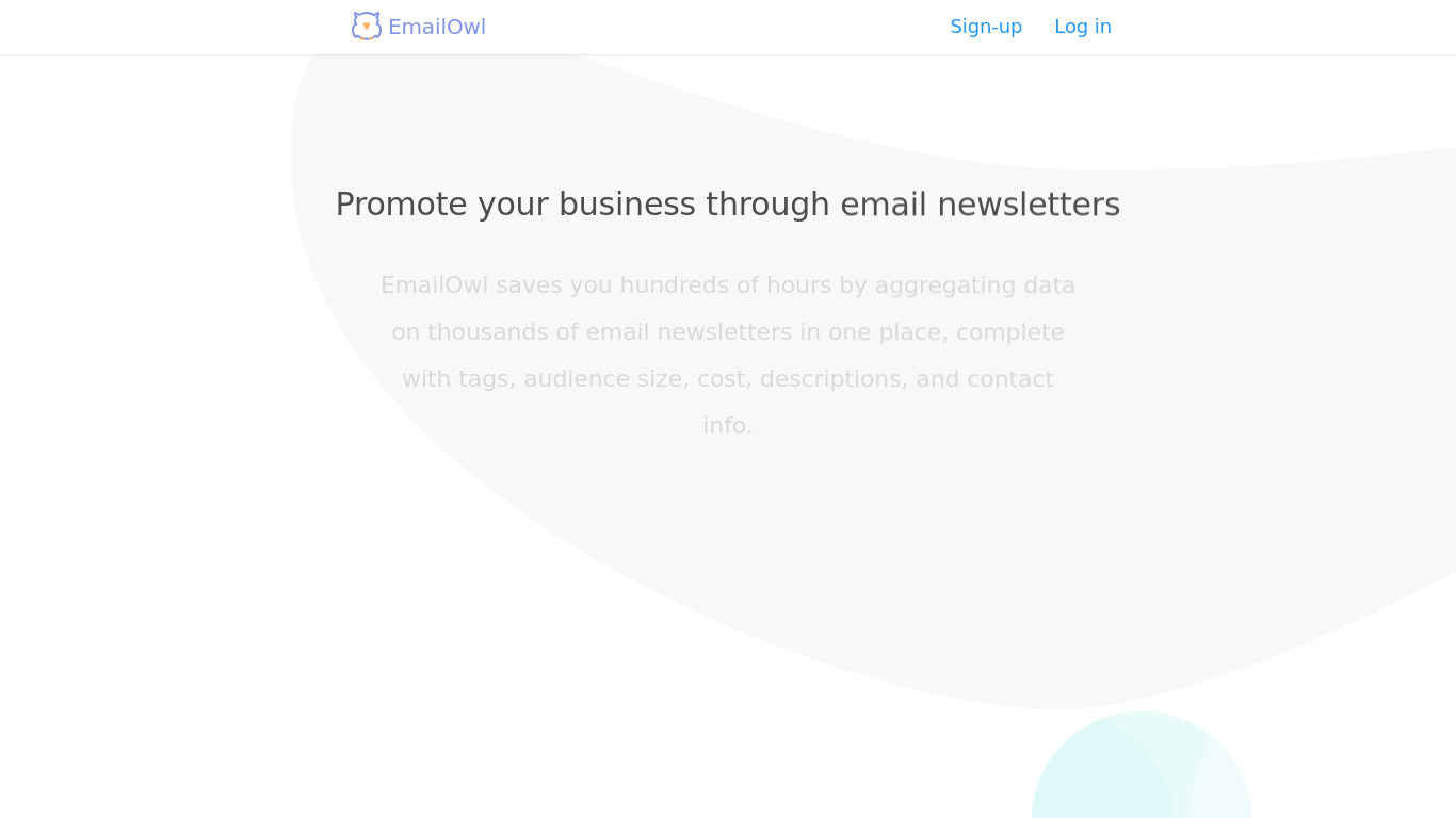 Email-Owl.com Landing page