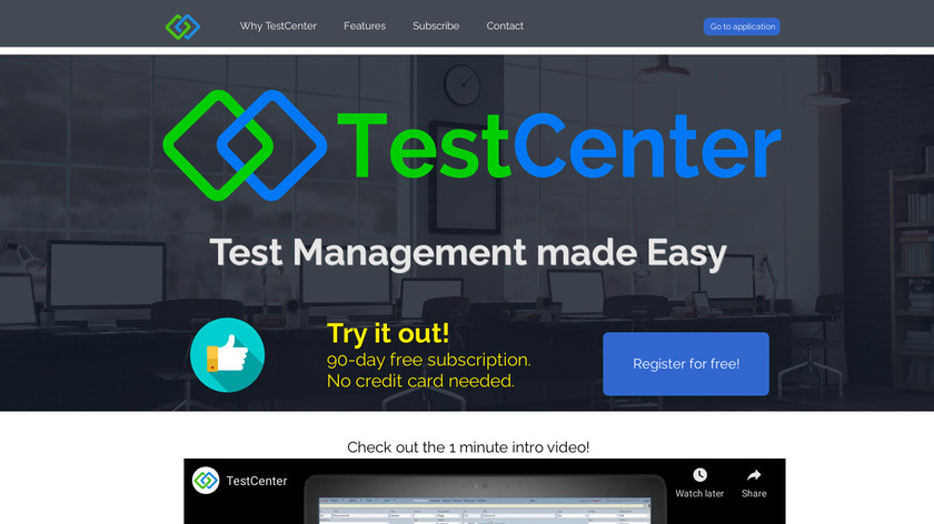 TestCenter Landing Page