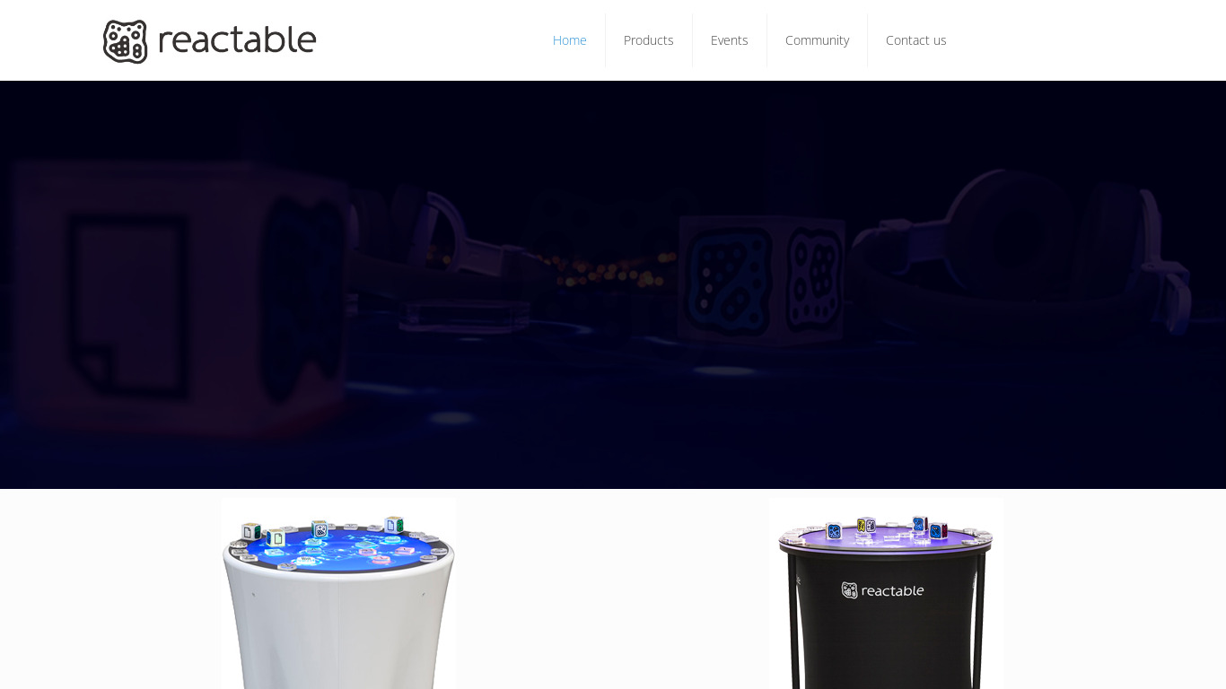 Reactable Landing page