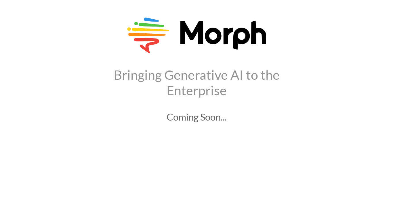 Morph.ai Landing page