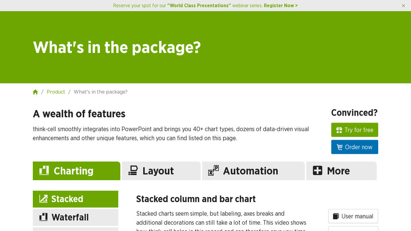 think-cell chart Landing Page