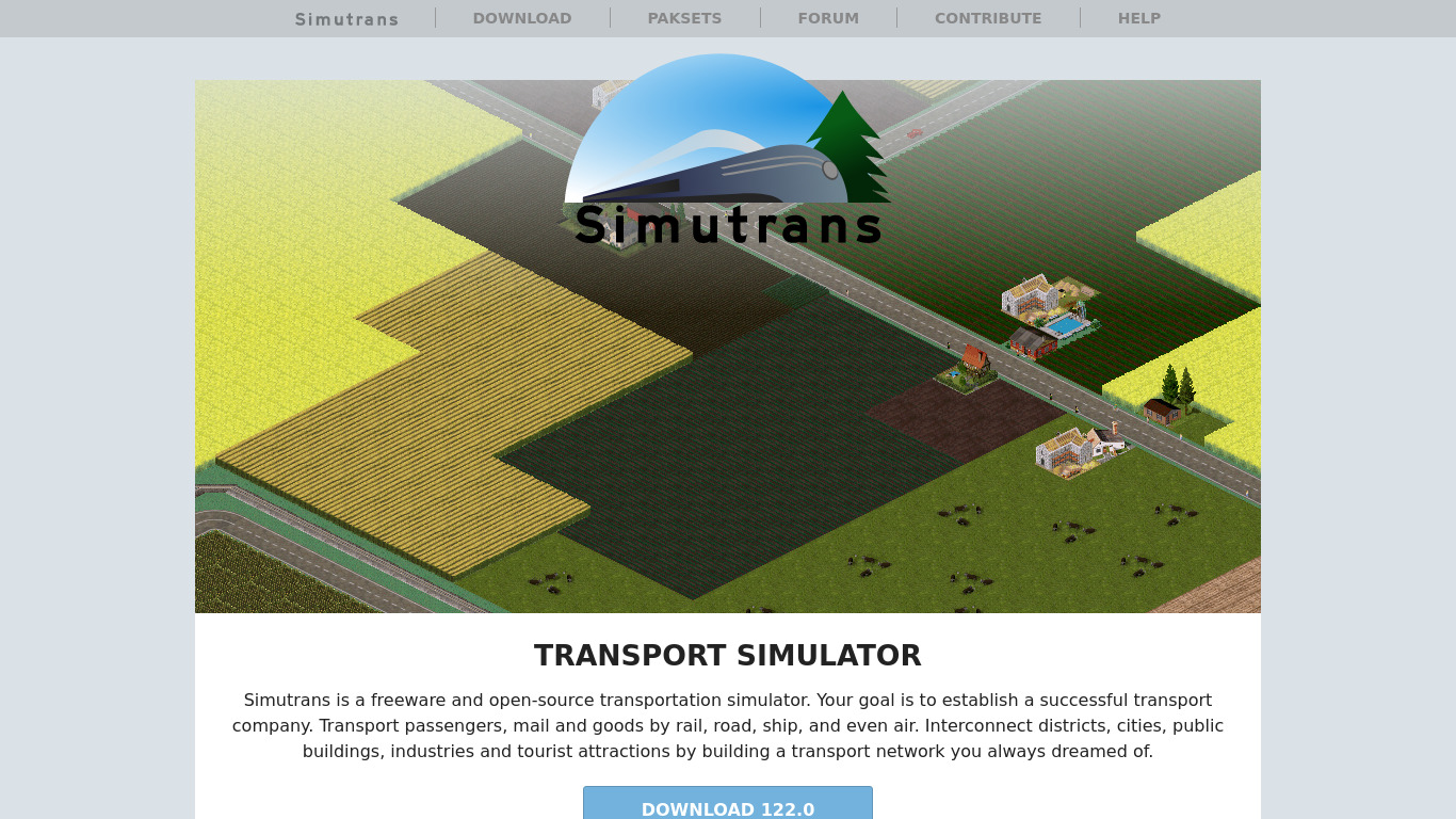 Simutrans Landing page