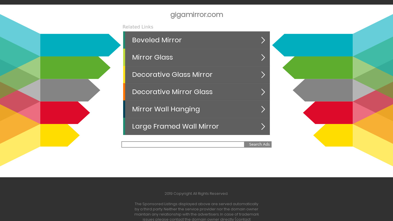 GigaMirror Landing page