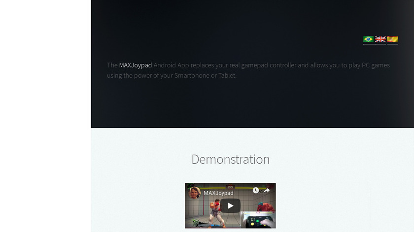 Gamepad Joystick MAXJoypad Landing Page