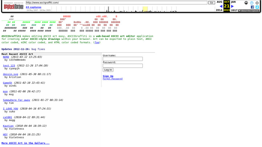 ASCIIGraffiti Landing Page