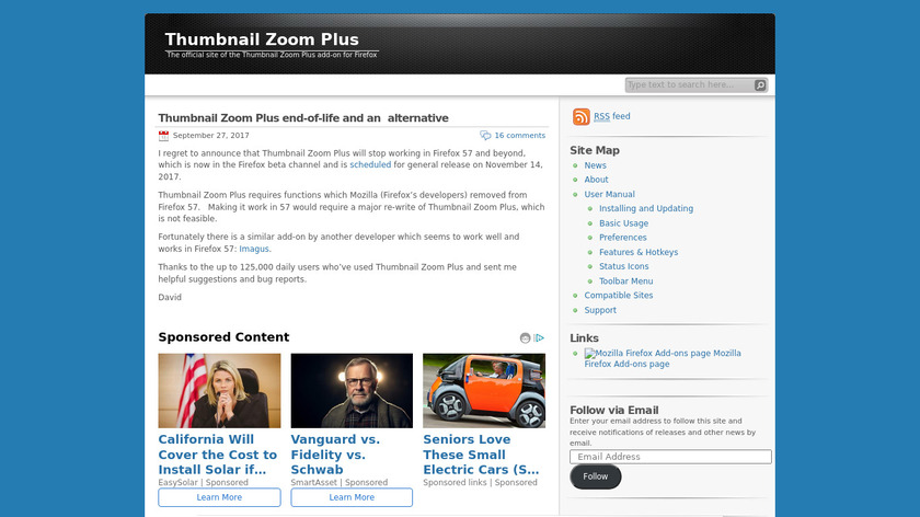 Thumbnail Zoom Plus Landing Page