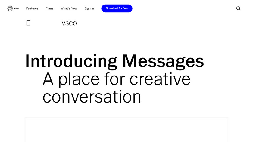 VSCO Messages Landing Page