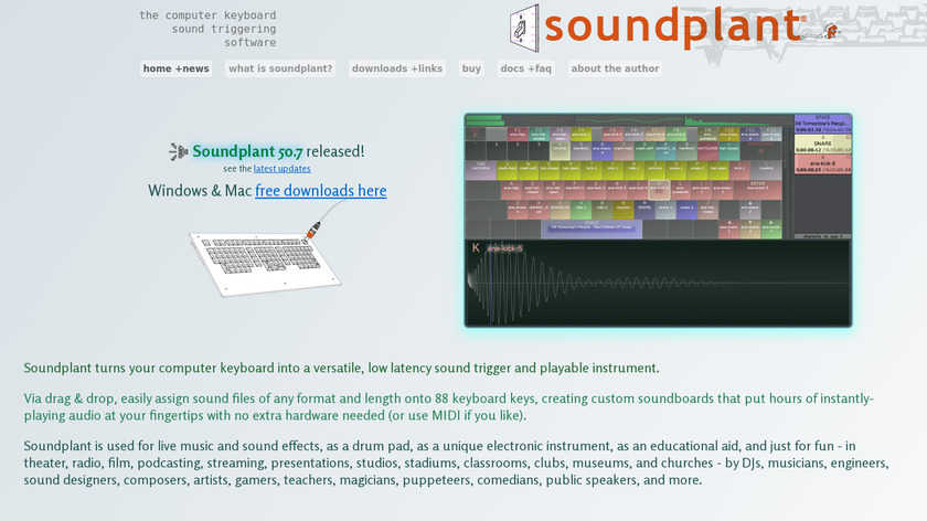 Soundplant Landing Page