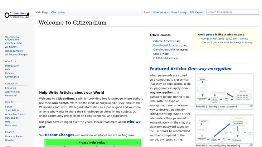 Citizendium Landing Page