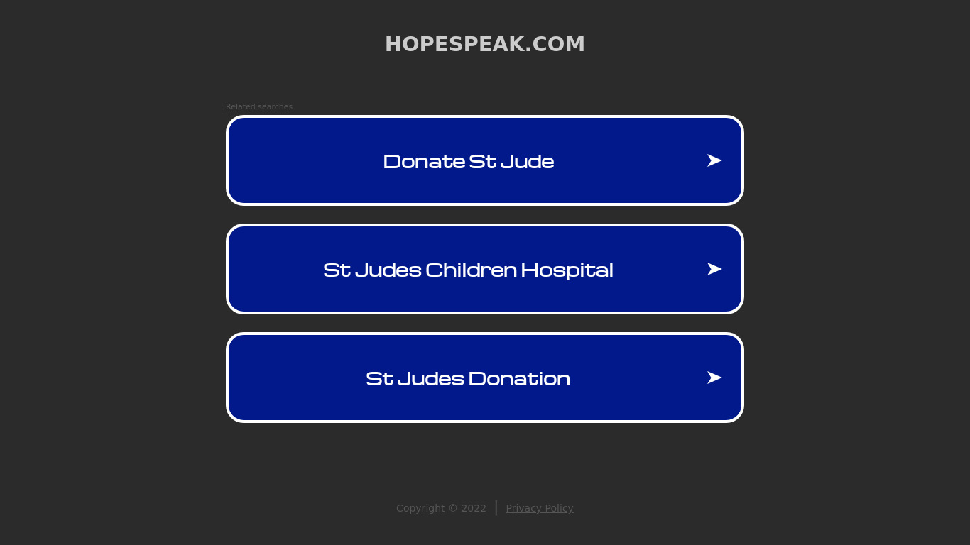 Hope Speak Landing page