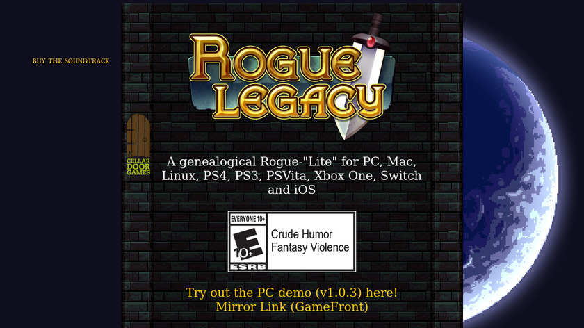 Rogue Legacy Landing Page