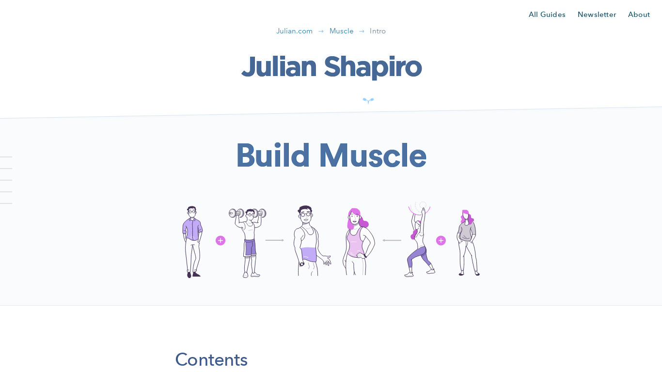 How to build muscle Landing page