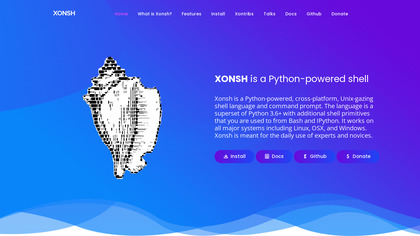 the xonsh shell image