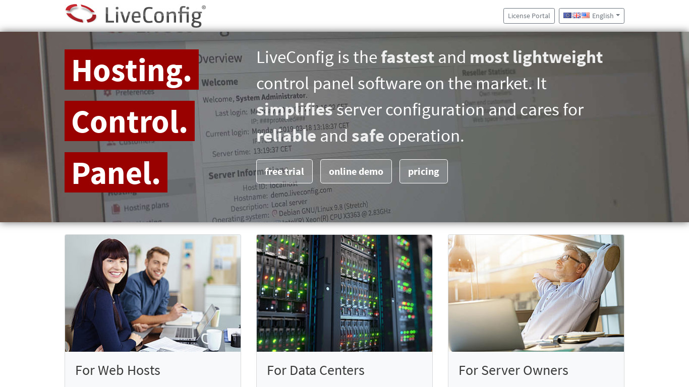 LiveConfig Landing page