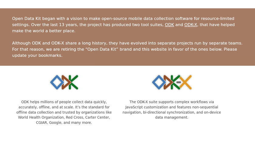 Open Data Kit Landing Page