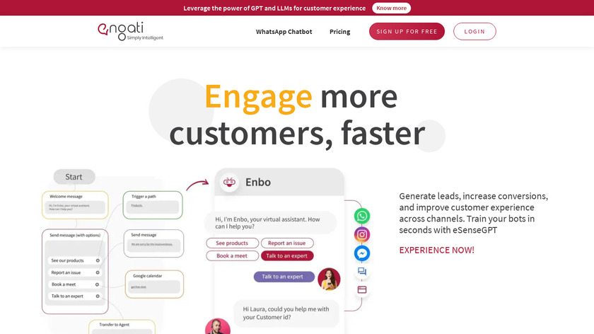 Engati Landing Page