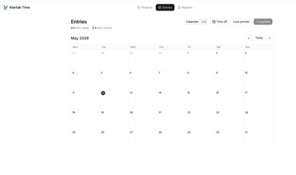 Klartab screenshot
