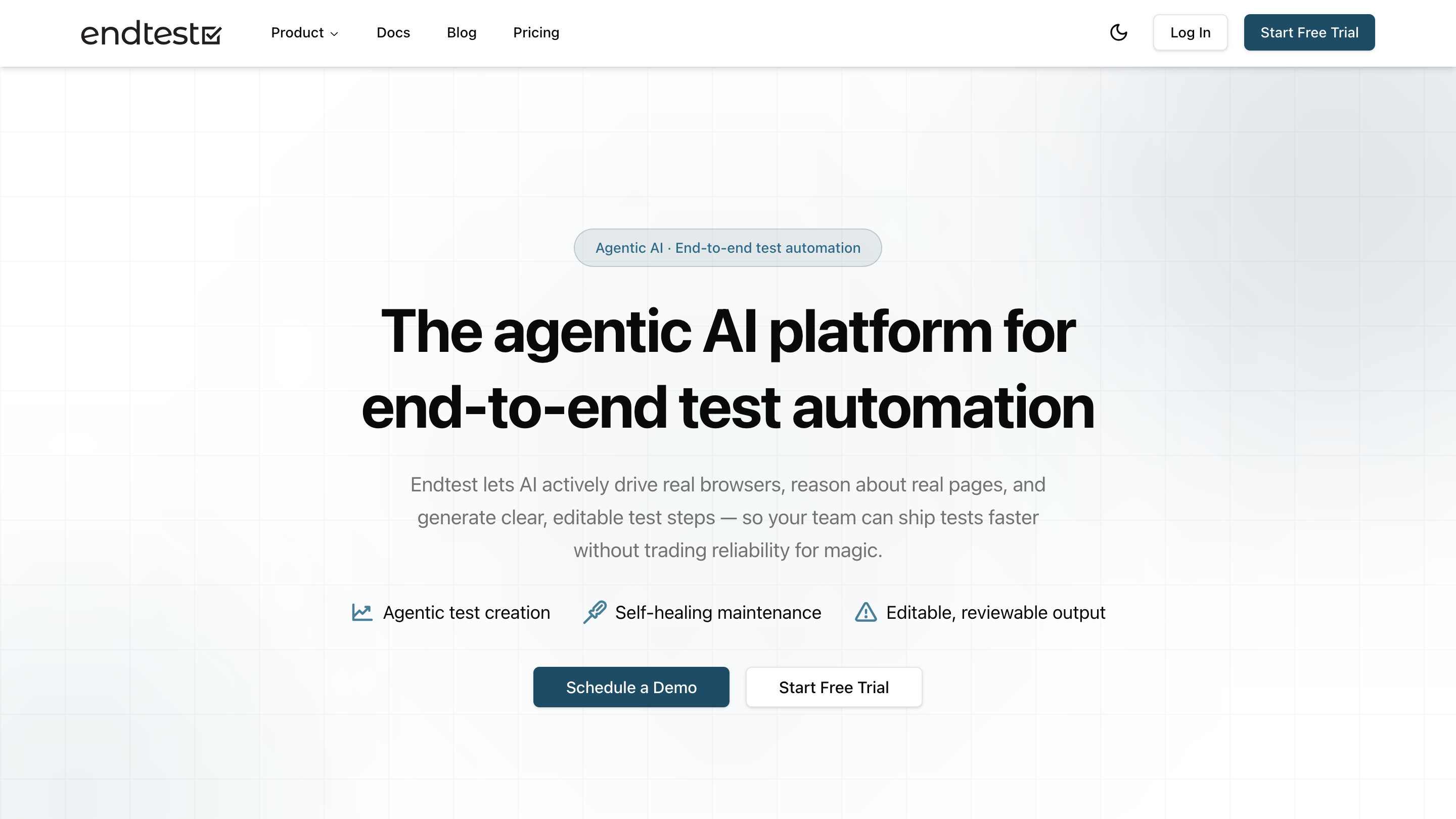 Endtest Homepage