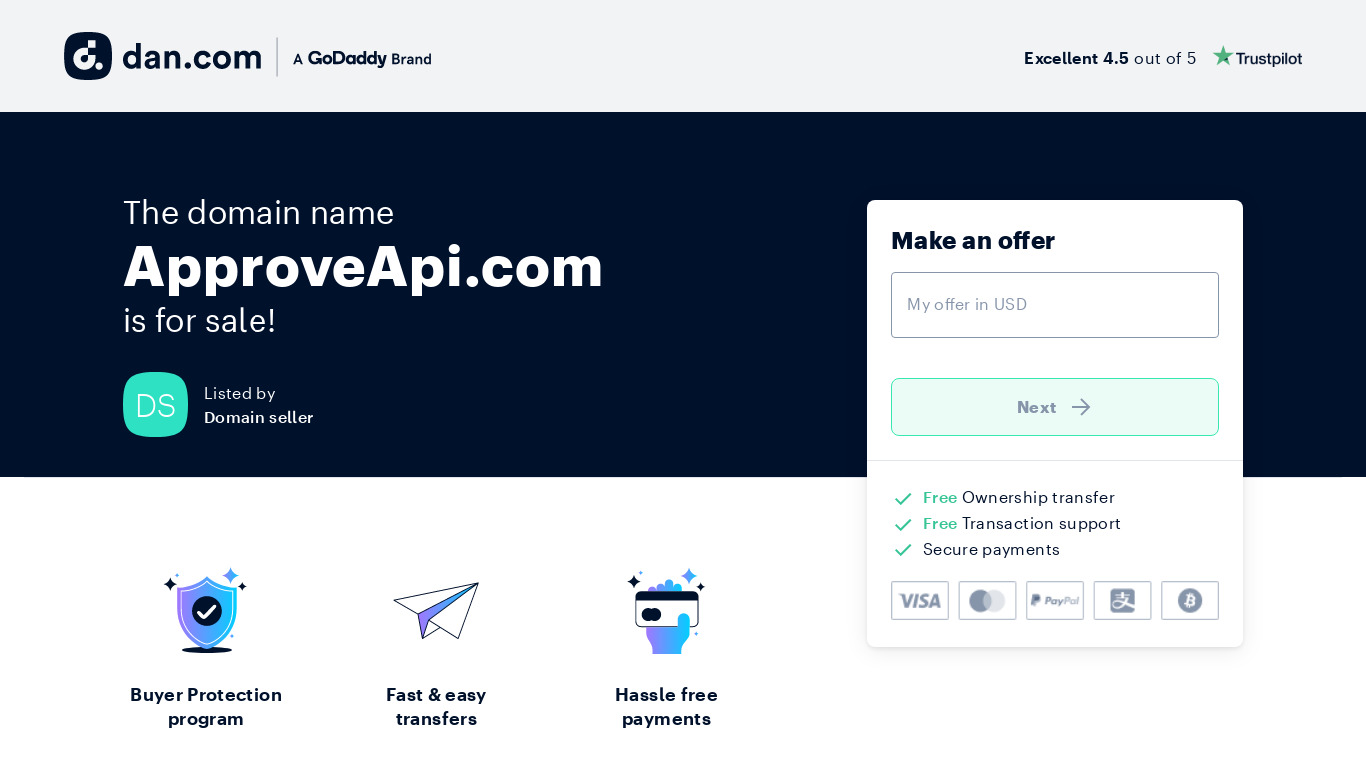 ApproveAPI Landing page
