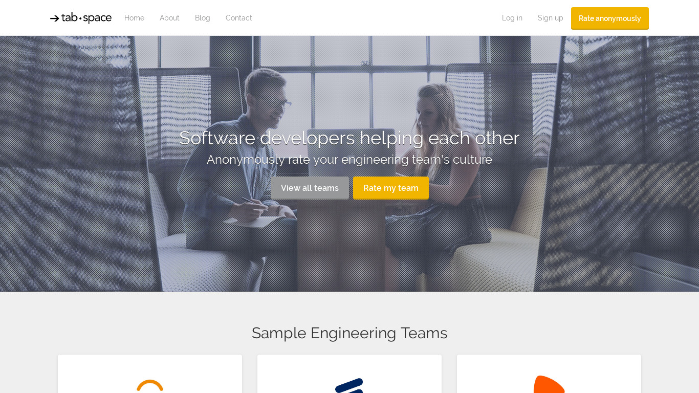 Tabspace Landing page