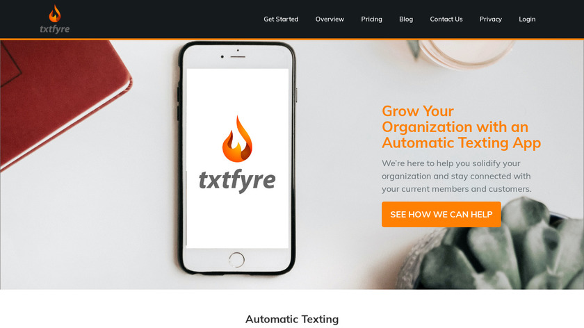 Txtfyre.com Landing Page