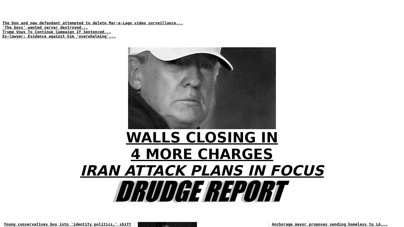 Drudge Report Landing page