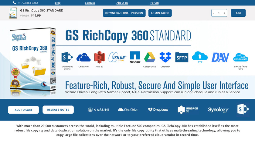 GS RichCopy 360 Landing Page