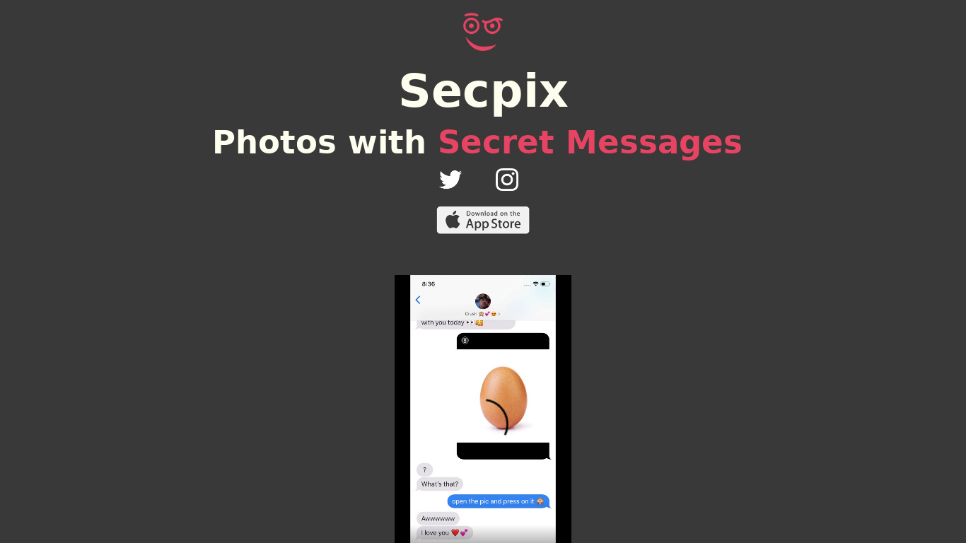 Secpix Landing page