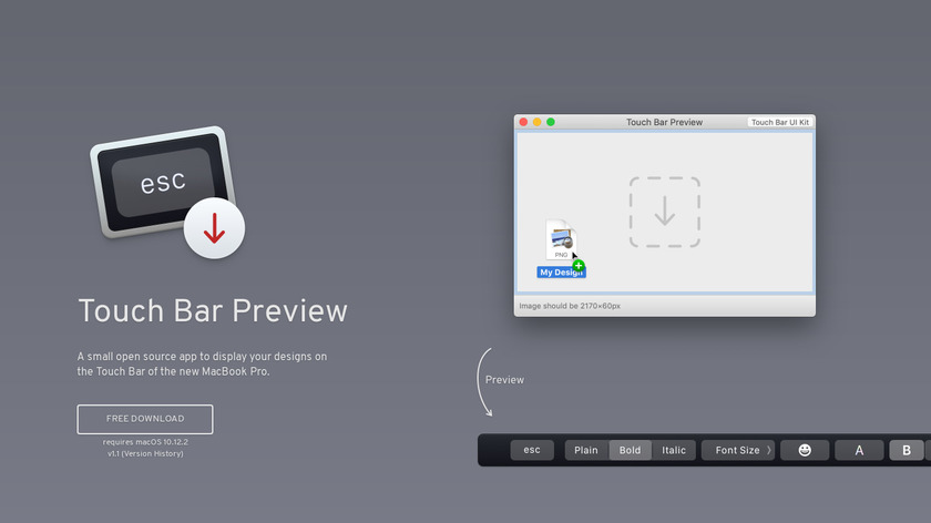 Touch Bar Preview Landing Page
