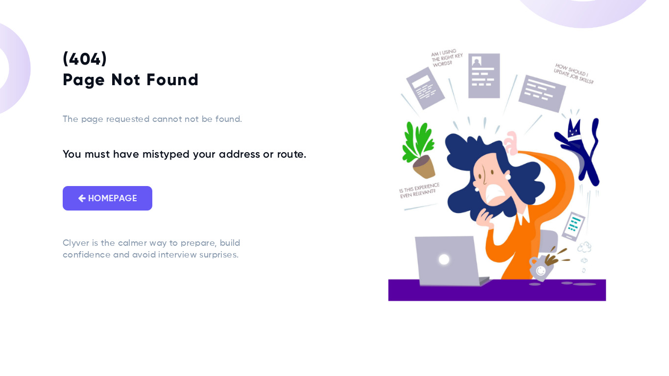 Clyver Landing page