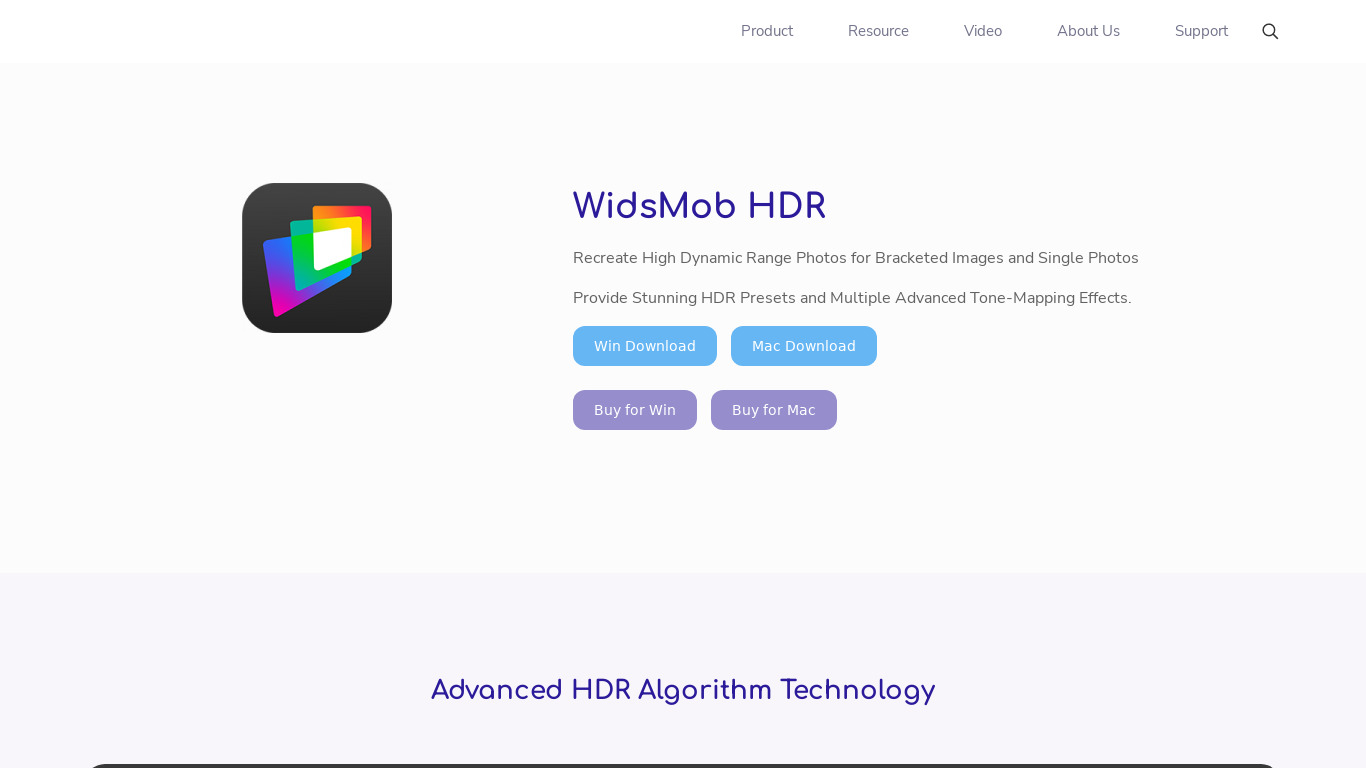 WidsMob HDR Landing page