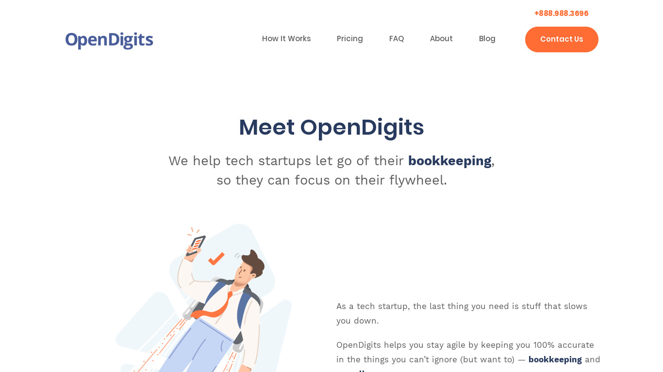 OpenDigits.co Landing page