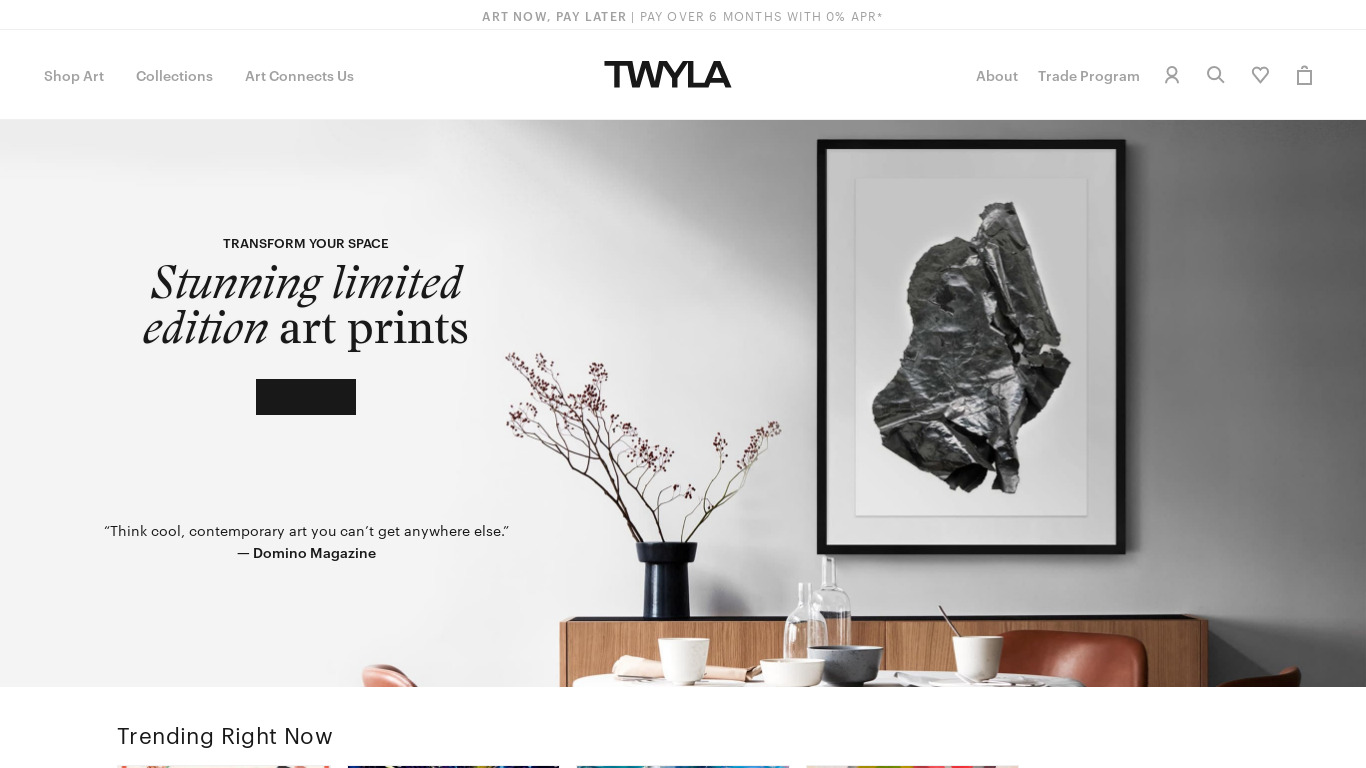 Twyla Landing page