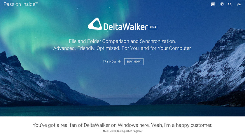DeltaWalker Landing Page