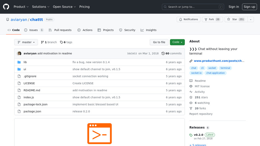 Chattt Landing Page