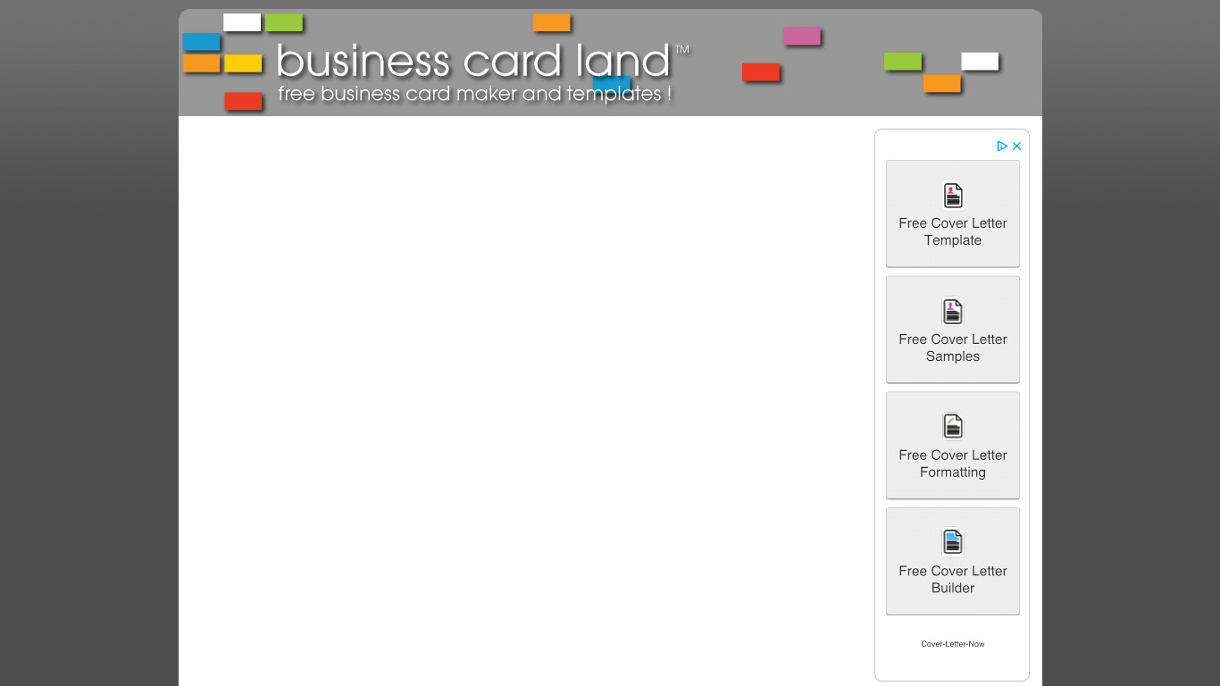 BusinessCardLand Landing page
