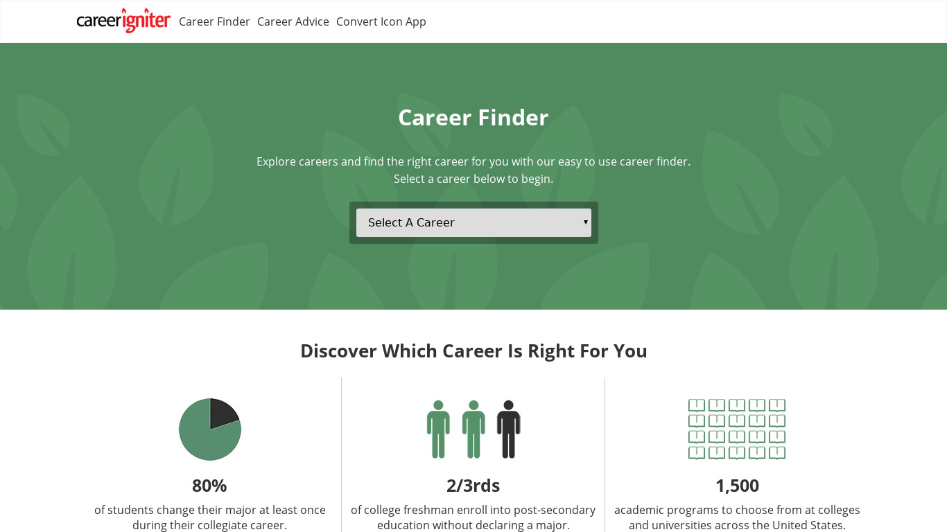 Career Igniter Landing page